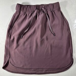 Lululemon Women On The Fly Skirt Travel Woven® Grey Sage, Sz.6